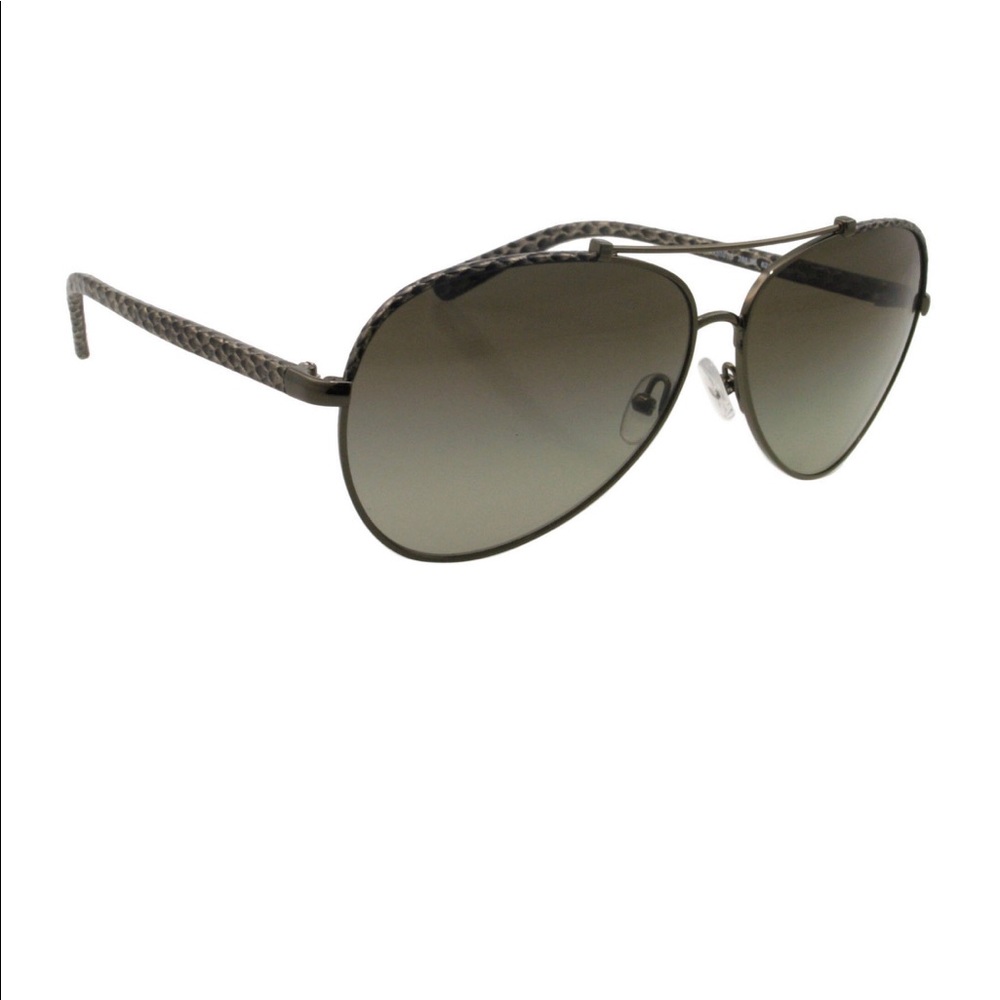 Tory Burch Polarized Snakeskin Aviator Sunglasses